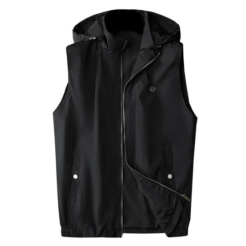 2025春季新款男士连帽马甲货号D7019P180长期款,男装背心/马甲,钱塘6027（原6003）