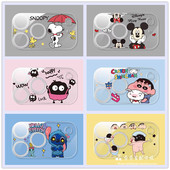 适用iPhone17promax卡通米奇镜头膜苹果15 16pro后摄像头镜头圈保护膜14Plus全包透明防刮一体膜13闪粉可爱