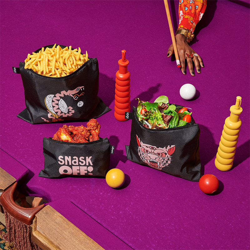 LOQI时尚收纳袋大中小分类整理化妆包洗漱袋衣物袋 snask虎蛇啤酒