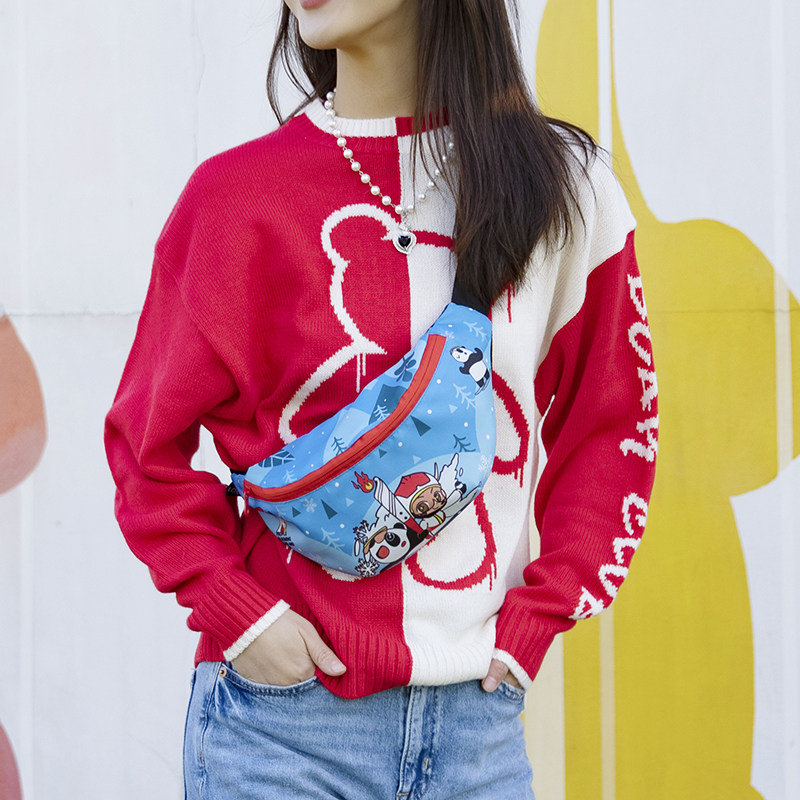 LOQI*徐梦桃*熊猫滚滚合作联名款 奔向未来冰雪运动腰包轻便胸包,箱包皮具/热销女包/男包,胸包,淘宝优惠券,粉丝福利购,淘宝优惠卷