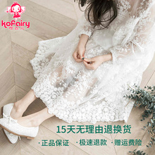 童装 蕾丝秋裙裙子 洋气儿童长袖 秋装 女童连衣裙公主裙2019新款 韩版