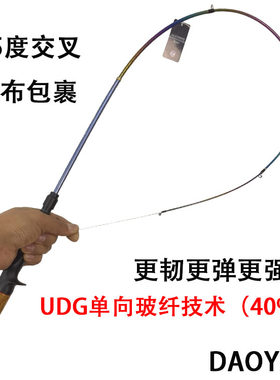 新迈拓玻纤混碳弹射路亚竿