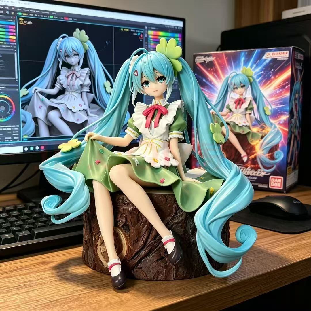 初音未来手办坐姿桌面摆图片