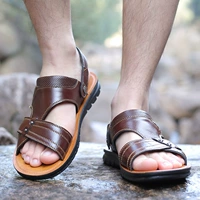 Bang Yuan Shi Thời trang Hàn Quốc đi bằng phẳng với giày đế bệt đế xuồng đế xuồng mùa hè dép và dép nam da hai mang - Giày thể thao / sandles sandal nữ hàn quốc