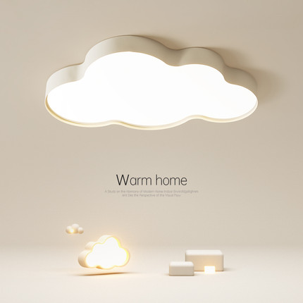 创意led吸顶灯简约现代主卧室灯极简客厅灯云朵儿童房灯书房灯具
