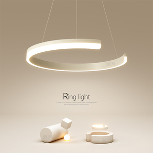 创意led吊灯简约现代餐厅灯极简主卧室灯客厅灯网红吧台餐桌灯具