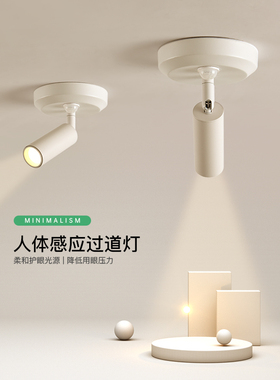 人体感应过道走廊灯明装射灯创意led吸顶灯简约现代楼梯阳台灯具