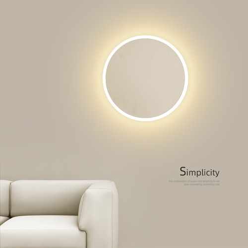 简约现代圆形触摸感应床头灯壁灯