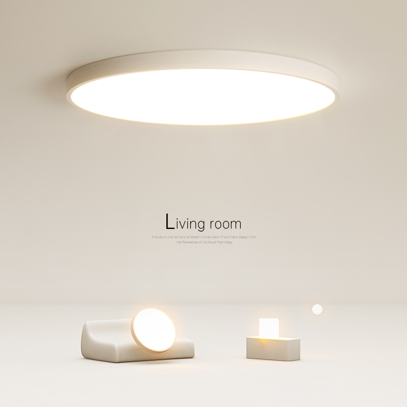 圆形简约现代风超薄led客厅灯