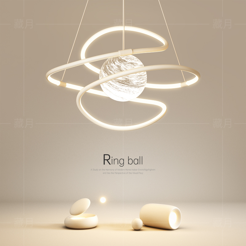 高级感创意艺术星球餐厅吊灯