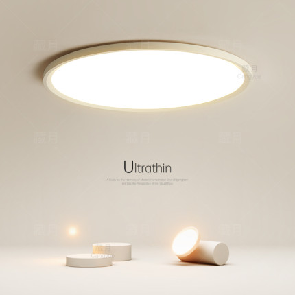 led吸顶灯现代简约创意主卧灯超薄圆形客厅灯书房餐厅卧室灯灯具