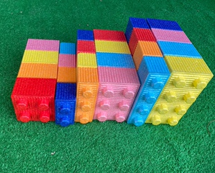儿童益智拼装 6岁区角创意拼插城堡玩具积木 EPP泡沫软积木幼儿园3
