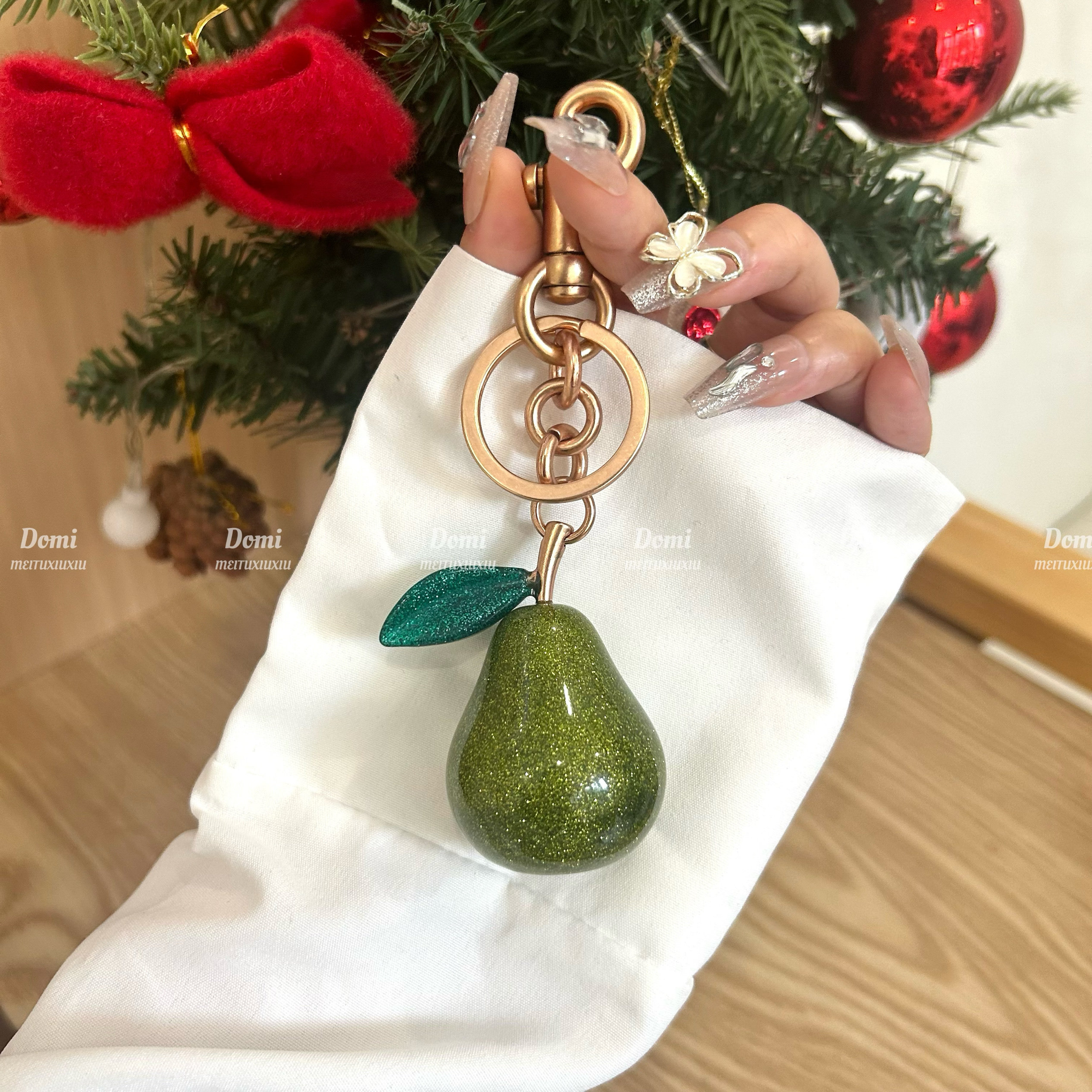 永不分梨树脂饰品ins同款钥匙扣包挂件女包汽车挂件情人节礼物