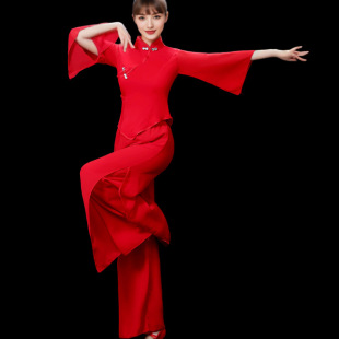 秧歌服演出服女2026年新款飘逸中国风九儿舞蹈服装古典舞表演套装