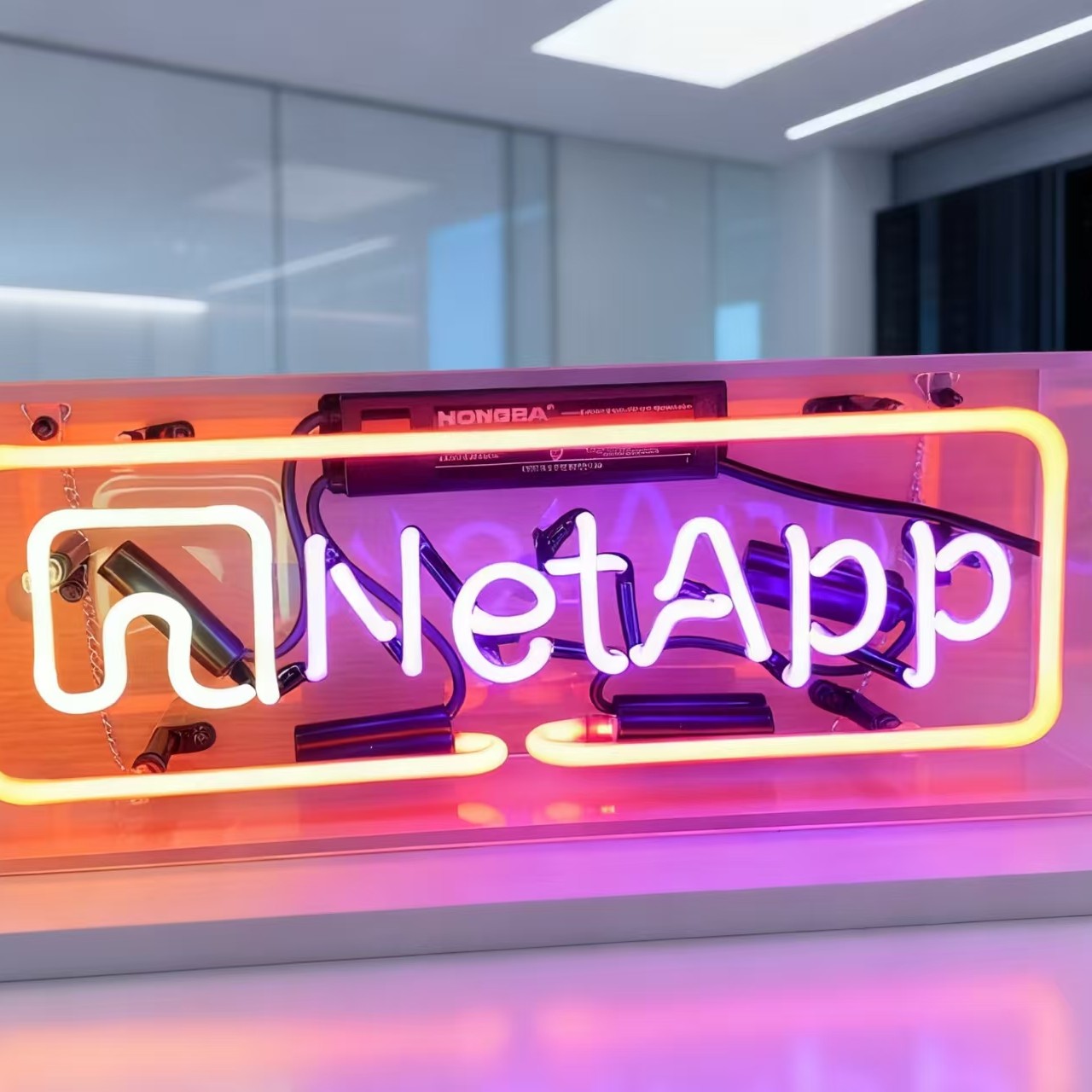 NetApp霓虹灯牌 定制logo发光字 网红氛围灯卧室电竞房装饰灯牌