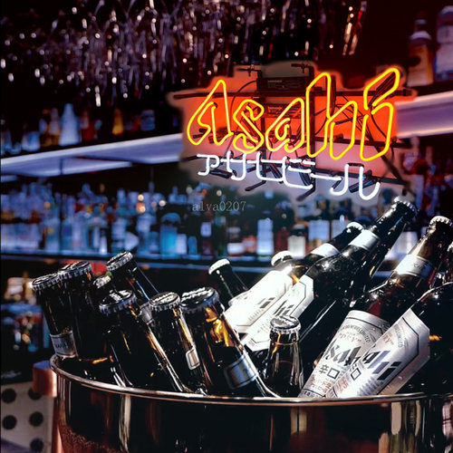 日式啤酒烤肉店日料霓虹灯发光字