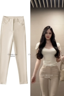 Genieeea吉妮的宝藏 【清潭洞欧尼】弹力修身高腰西装裤小脚裤