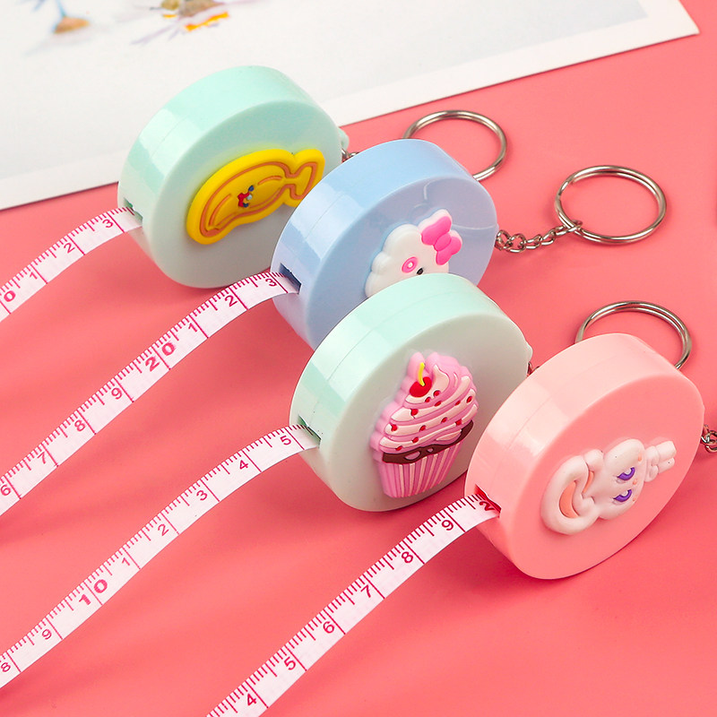 迷你卷尺测量可爱随身三围胸围腰围身高皮尺量衣尺软尺卡通小卷尺