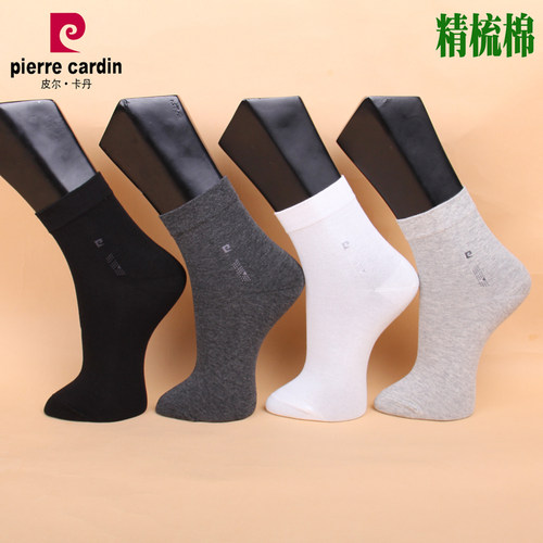 满3双包邮 皮尔卡丹男棉袜PC111 精梳棉 春秋 中厚 吸汗透气 加固