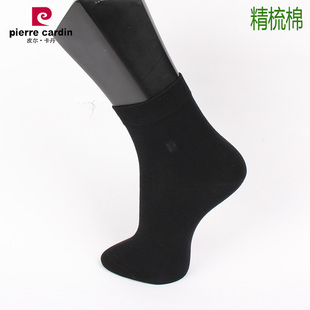 包邮 44码 皮尔卡丹商务男棉袜1374中厚秋冬款 精梳棉65% 满3双