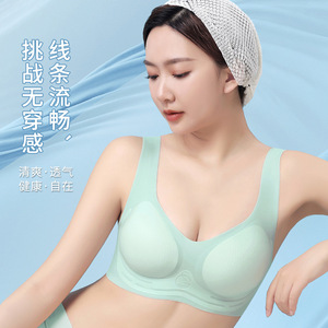 夏季凉感薄纱女文胸无痕透气吸汗