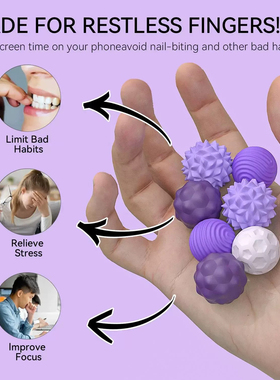 Fidget Toys Magnetic Stress Roller Balls with Silicone Shell