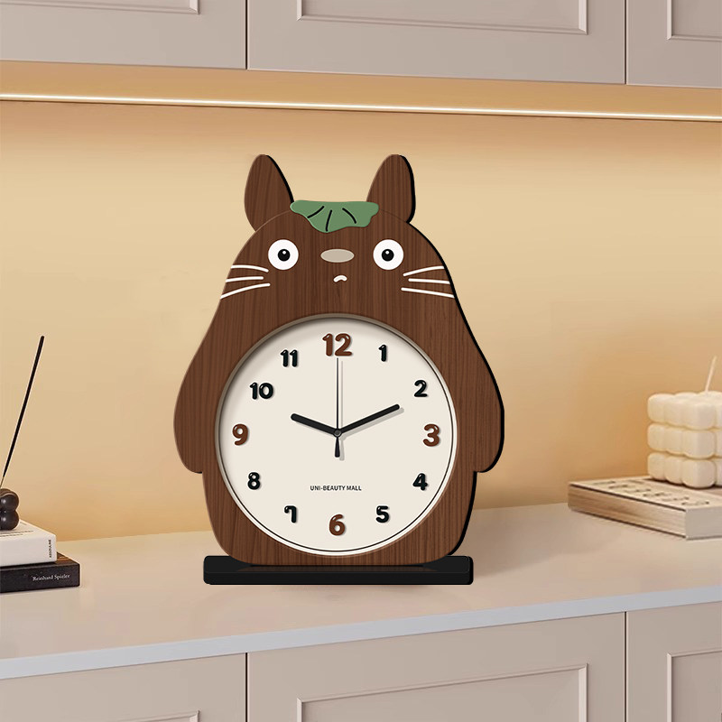 卡通龙猫桌面时钟摆台式创意座钟座钟高级感玄关装饰品钟表小摆件,家居饰品,台钟/闹钟,淘宝优惠券,粉丝福利购,淘宝优惠卷