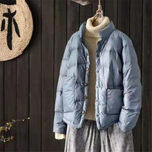 韩版 立领2023新款 轻便保暖小个子外套 清仓轻薄羽绒服女短款 反季