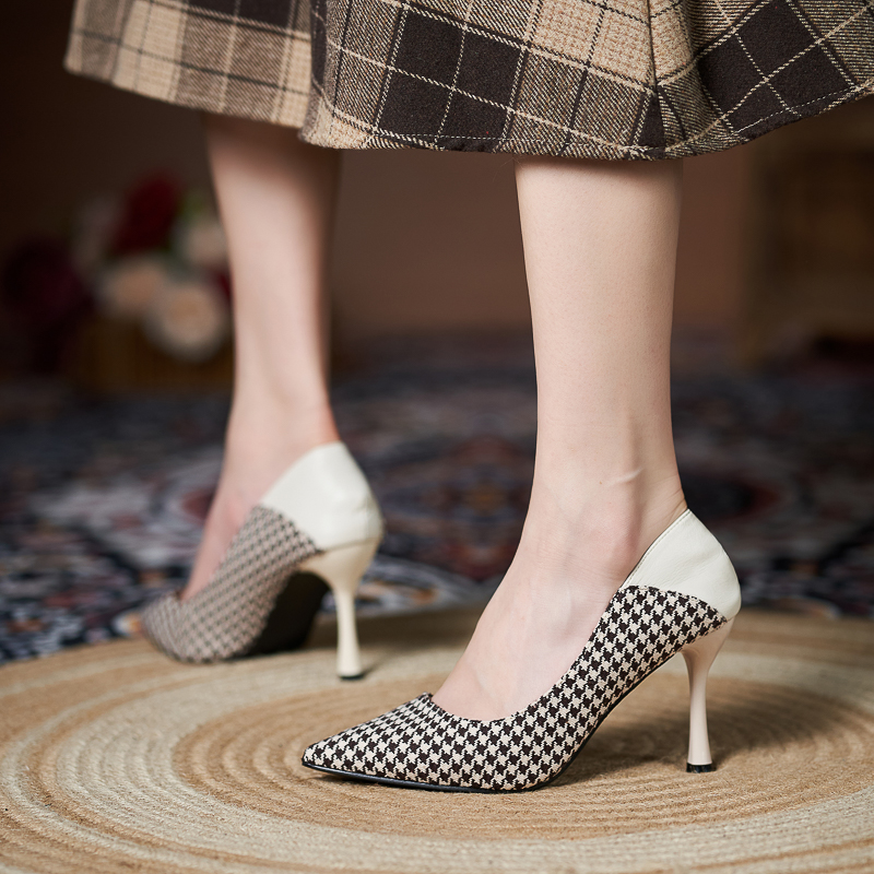 小码高跟鞋女313233细跟尖头单鞋