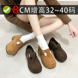 34勃肯鞋 真皮小码 2025新款 313233春秋季 厚底小个子内增高加绒 女鞋