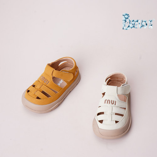 巴托童鞋26夏季新品韩版男宝宝潮鞋儿童软底防滑皮凉鞋MK5228