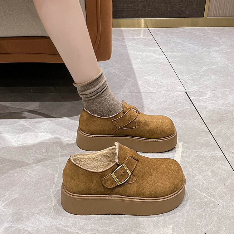 加绒勃肯鞋女鞋保暖低帮雪地靴