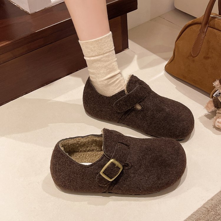 全包灰色勃肯鞋女鞋子2025