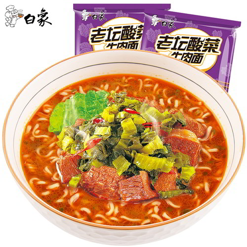 白象精炖老坛酸菜牛肉面袋装