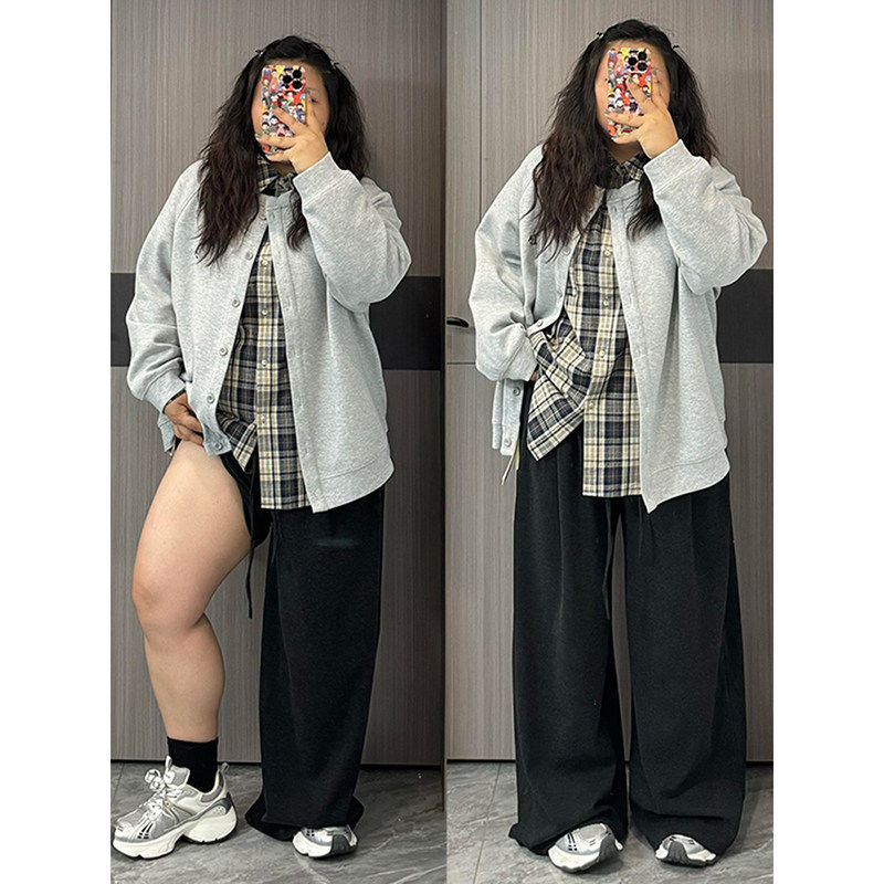 300斤大码胖mm黑色糯米阔腿裤女冬季加绒加厚梨形身慵懒风直筒裤,女装/女士精品,大码裤装,淘宝优惠券,粉丝福利购,淘宝优惠卷