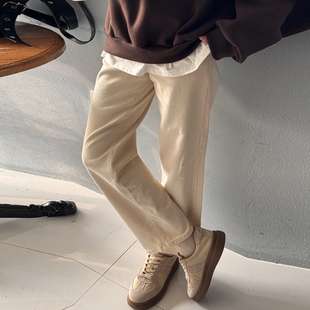 女装 纯色中腰通勤显瘦直筒休闲裤 胖mm冬装 时尚 1225 新品 韩国特大码