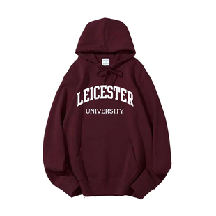 莱斯特大学套头连帽卫衣University Leicester卫衣纪念留学生