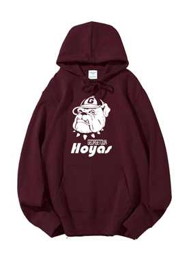 乔治城大学 套头卫衣Georgetown University纪念品连帽衫斗牛犬