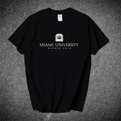 oxford短袖 迈阿密大学牛津分校Miami University T恤mu纪念品宽松