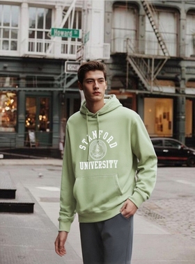 斯坦福大学 套头卫衣Stanford University纪念品套头连帽衫加绒秋