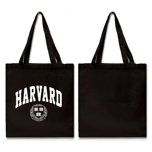 哈佛大学Harvard University购物袋帆布包纪念品环保袋中号拉链款