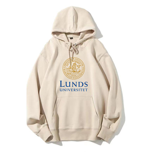 瑞典隆德大学套头卫衣Lund University纪念LU加绒秋冬帽衫留学生