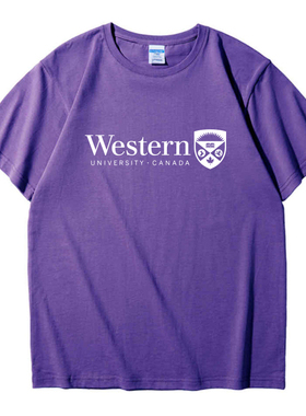 Z-YS定制韦仕敦大学T恤短袖Western University纪念纯棉班服聚会