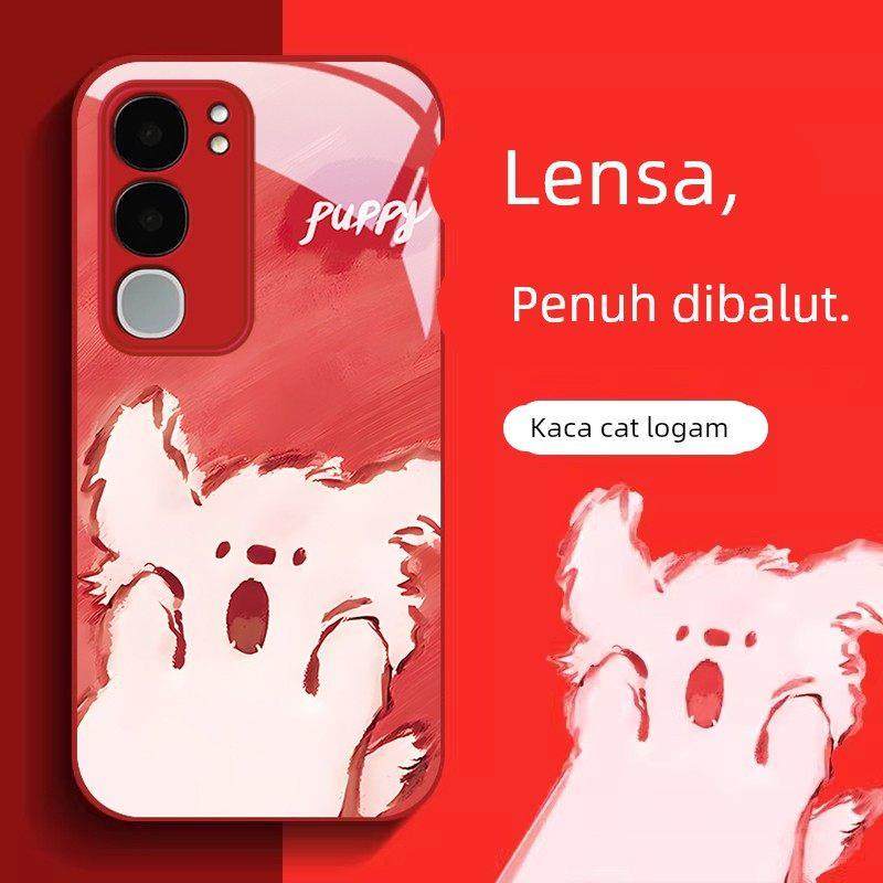 适用vivoY50手机壳Y50/5G惊讶小狗Y35可爱卡通风Y33s高级感小众Y30女新款vivo全包防摔Y77/Y78创意y76s玻璃壳,3C数码配件,手机保护套/壳,淘宝优惠券,粉丝福利购,淘宝优惠卷