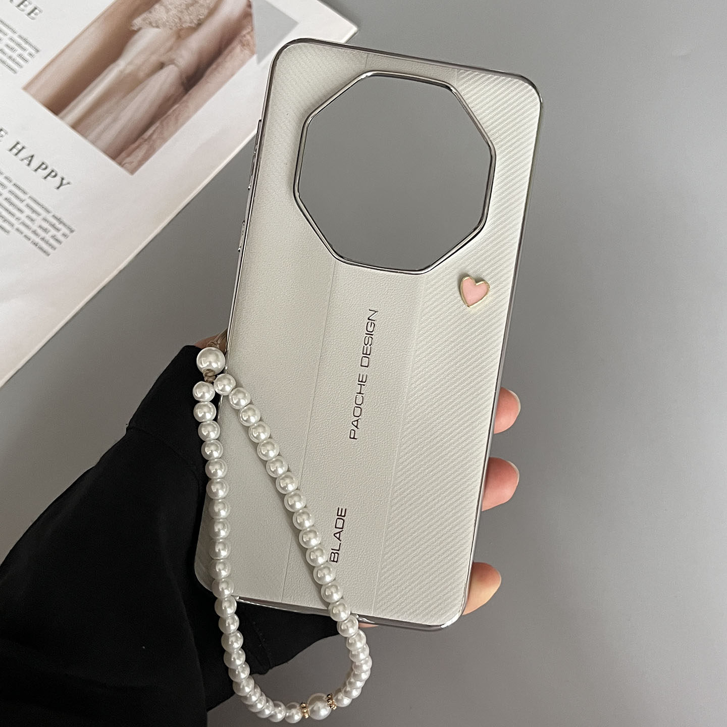 新款适用华为mate60RS非凡大师手机壳立体粉爱心mate80RS保时捷带挂绳防摔保护套70RS创意个性时尚女款外壳