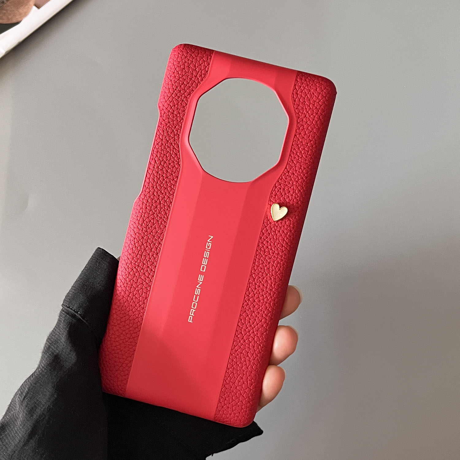 新款华为mate40RS手机壳立体爱心适用mate40RS保时捷典藏版大孔超薄保护套高级感白色皮纹mate40rs女款潮外壳