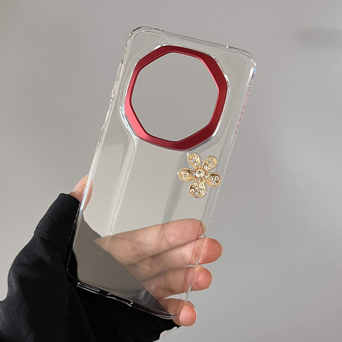 新款华为mate70RS非凡大师手机壳手机壳奢华水钻花朵适用mate60RS保时捷全透明防摔保护套80RS创意个性潮外壳