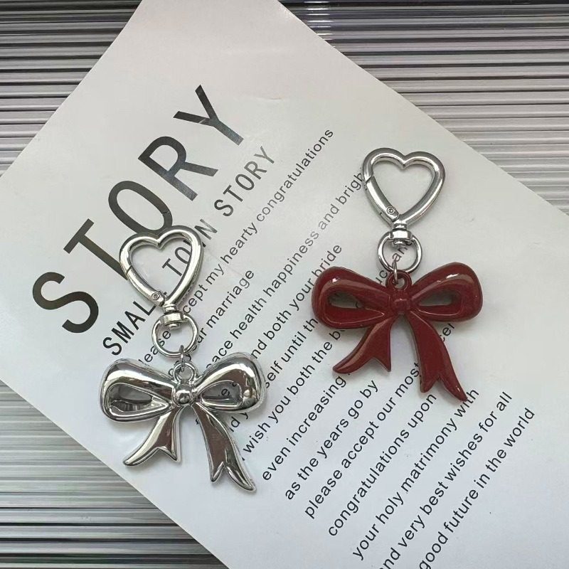 韩系ins古早安哥拉红色蝴蝶结