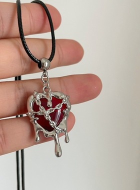 合金极简爱心项链女高级感项链