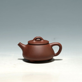 宜兴紫砂壶 款 明理茶艺 纯手工经典 原矿紫泥 茶壶 80CC平盖石瓢